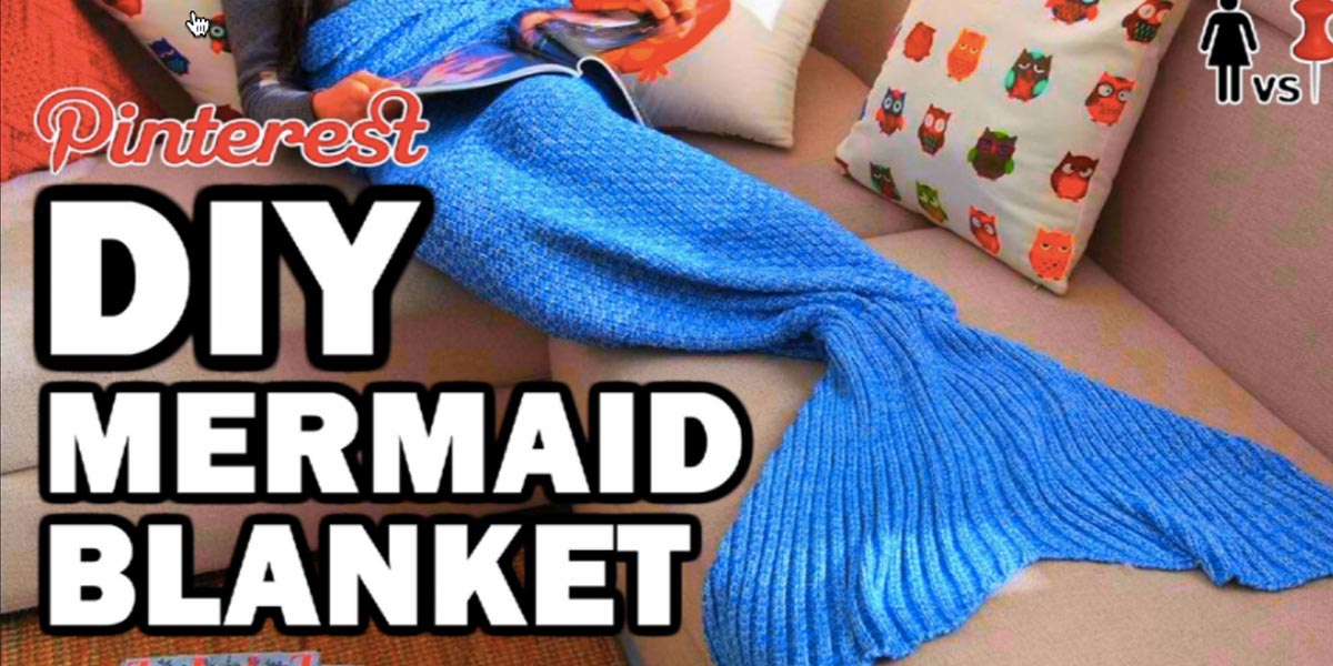 Watch How She Makes A Mermaid Blanket Out Of Blankets From The Thrift Store! | DIY Joy Projects and Crafts Ideas