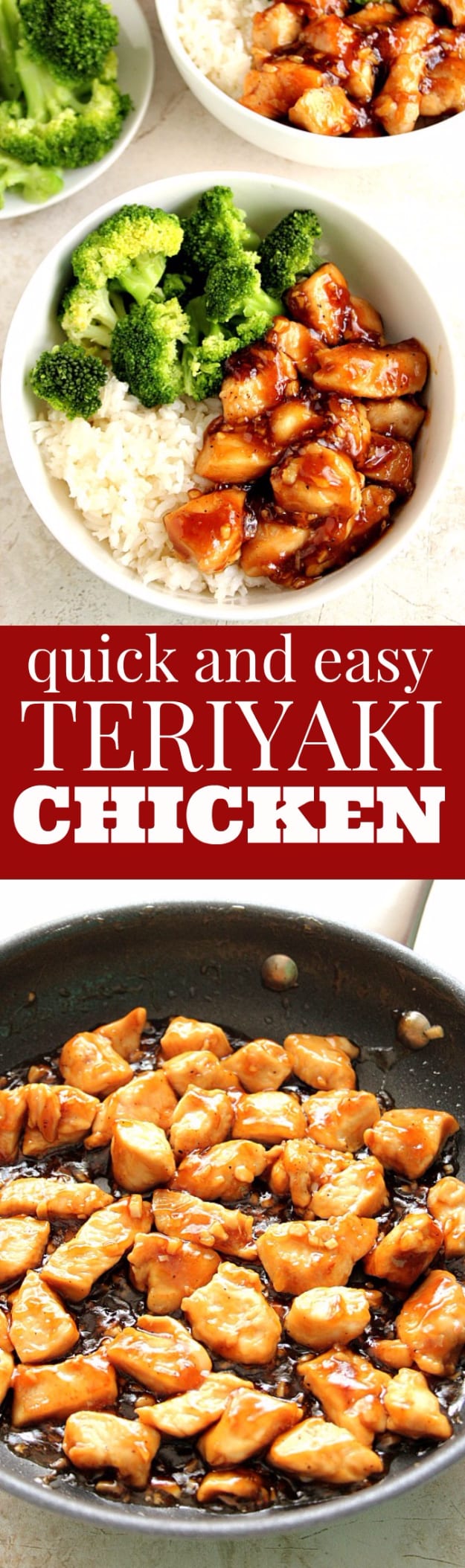 Quick and Healthy Dinner Recipes - Quick Teriyaki Chicken Rice Bowls - Easy and Fast Recipe Ideas for Dinners at Home - Chicken, Beef, Ground Meat, Pasta and Vegetarian Options - Cheap Dinner Ideas for Family, for Two , for Last Minute Cooking #recipes #healthyrecipes