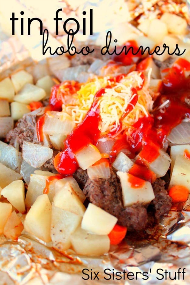 DIY Tin Foil Camping Recipes - Tin Foil Hobo Dinner - Tin Foil Dinners, Ideas for Camping Trips healthy Easy Make Ahead Recipe Ideas for the Campfire. Breakfast, Lunch, Dinner and Dessert, #recipes #camping