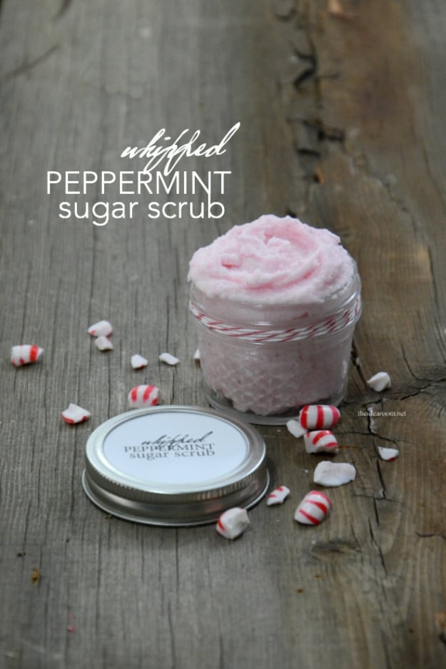 DIY Sugar Scrub Recipes - Whipped Peppermint Sugar Scrub Recipe - Easy and Quick Beauty Products You Can Make at Home - Cool and Cheap DIY Gift Ideas for Homemade Presents Women, Girls and Teens Love - Natural Recipe Ideas for Making Sugar Scrub With Step by Step Tutorials 