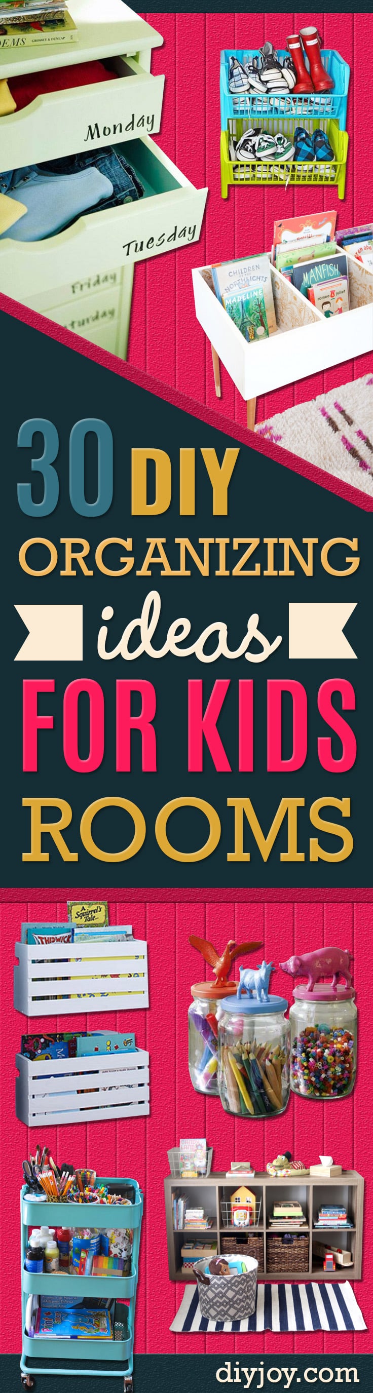 30 Diy Organizing Ideas For Kids Rooms