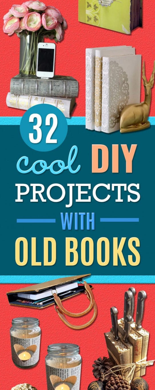 DIY Projects Made With Old Books - DYI Book Crafts Ideas for Upcycling Books
