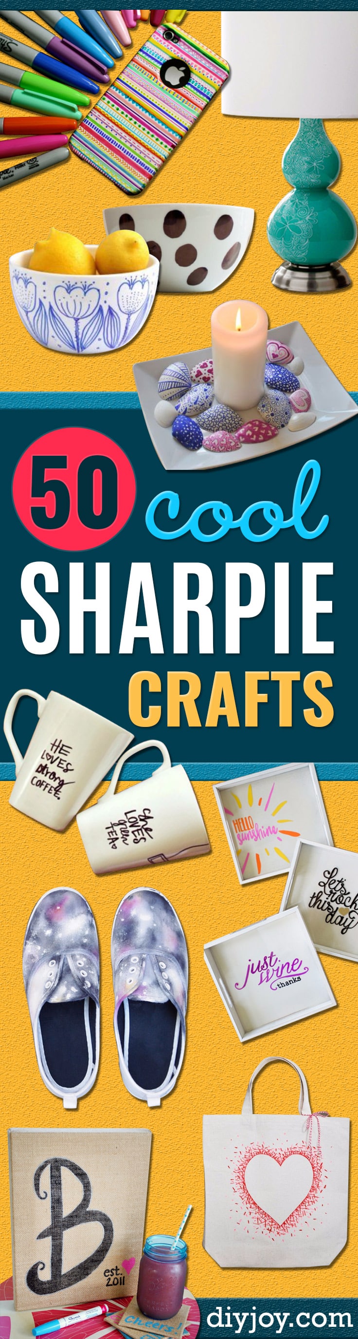 DIY Sharpie Crafts - Cool and Easy Craft Projects and DIY Ideas Using Sharpies - Use Markers To Decorate and Design Home Decor, Cool Homemade Gifts, T-Shirts, Shoes and Wall Art. Creative Project Tutorials for Teens, Kids and Adults 