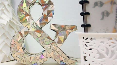 Watch How She Makes This Amazing DIY Mosaic Letter from Old CD’s And Cereal Boxes! | DIY Joy Projects and Crafts Ideas