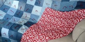 Old Jeans Never Die. They Turn Into Quilts!