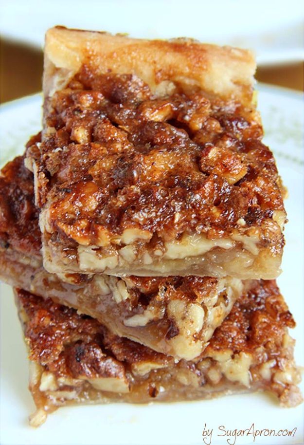 Best Crescent Roll Recipes - Easy Pecan Pie Bars - Easy Homemade Dinner Recipe Ideas With Cresent Rolls, Breakfast, Snack, Appetizers and Dessert - With Chicken and Ground Beef, Hot Dogs, Pizza, Garlic Taco, Sweet Desserts #recipes