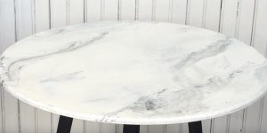 Watch How She Paints This Table And Makes It Looks Like Real Marble!