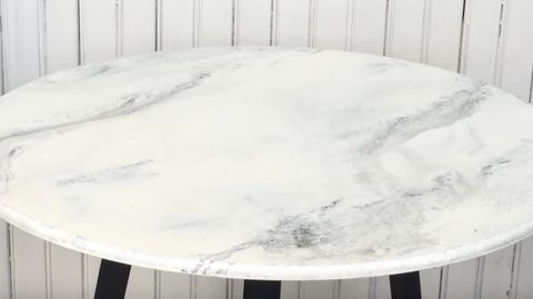 Watch How She Paints This Table And Makes It Looks Like Real Marble! | DIY Joy Projects and Crafts Ideas