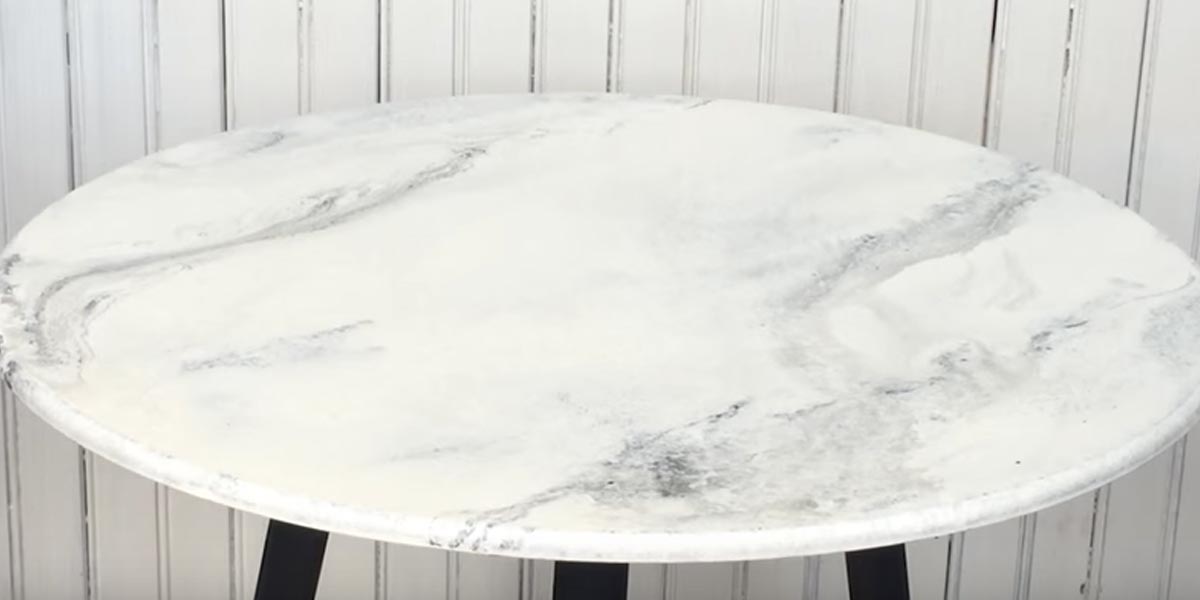 Watch How She Paints This Table And Makes It Looks Like Real Marble! | DIY Joy Projects and Crafts Ideas