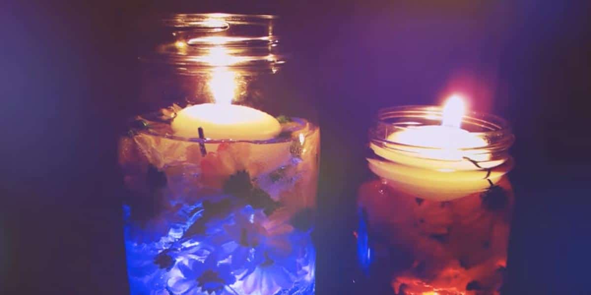 DIY Mason Jar Floating Candles
