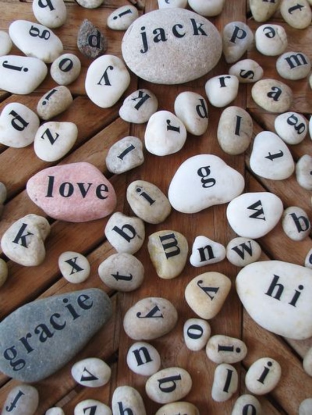 Pebble and Stone Crafts - Message Rocks - DIY Ideas Using Rocks, Stones and Pebble Art - Mosaics, Craft Projects, Home Decor, Furniture and DIY Gifts You Can Make On A Budget #crafts