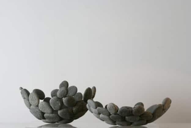 Pebble and Stone Crafts - Pebble Bowl - DIY Ideas Using Rocks, Stones and Pebble Art - Mosaics, Craft Projects, Home Decor, Furniture and DIY Gifts You Can Make On A Budget #crafts