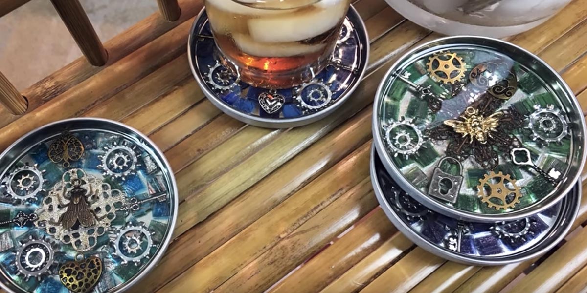 They Make These Fabulous Mosaic Steampunk Coasters That Are A Real Conversation Piece! | DIY Joy Projects and Crafts Ideas