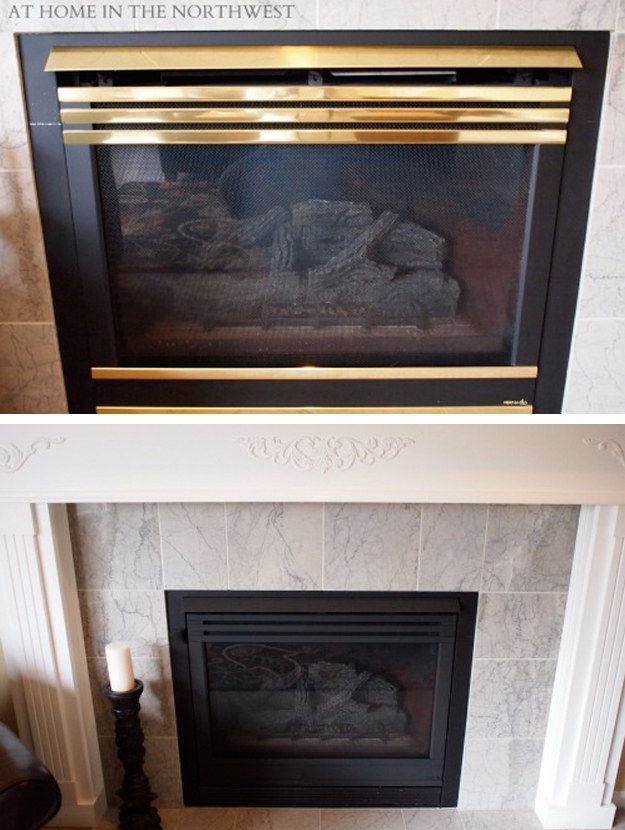 DIY Home Improvement On A Budget - $5 Fireplace Makeover - Easy and Cheap Do It Yourself Tutorials for Updating and Renovating Your House - Home Decor Tips and Tricks, Remodeling and Decorating Hacks - DIY Projects and Crafts by DIY JOY #diy