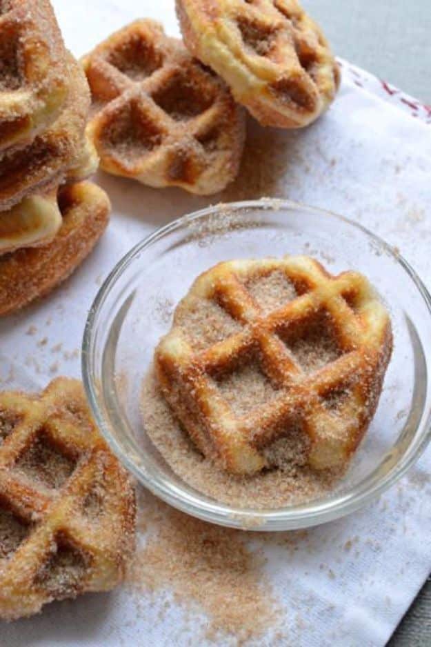 Easy Snacks You Can Make In Minutes - 5 Minute Cinnamon Sugar Waffle Bites - Quick Recipes and Tricks for Making After Workout and After School Snack - Fast Ideas for Instant Small Meals and Treats - No Bake, Microwave and Simple Prep Makes Snacking Fun #snacks #recipes