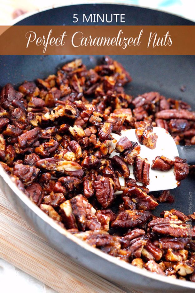 Easy Snacks You Can Make In Minutes - 5-Minute Perfect Caramelized Nuts - Quick Recipes and Tricks for Making After Workout and After School Snack - Fast Ideas for Instant Small Meals and Treats - No Bake, Microwave and Simple Prep Makes Snacking Fun #snacks #recipes