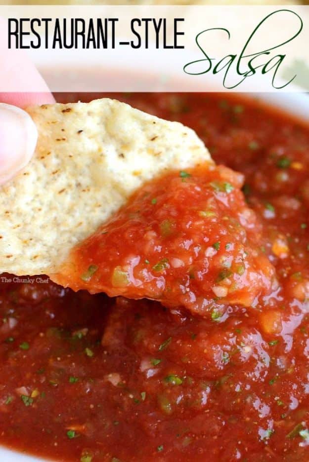 Easy Snacks You Can Make In Minutes - 5-Minute Restaurant Style Salsa - Quick Recipes and Tricks for Making After Workout and After School Snack - Fast Ideas for Instant Small Meals and Treats - No Bake, Microwave and Simple Prep Makes Snacking Fun #snacks #recipes
