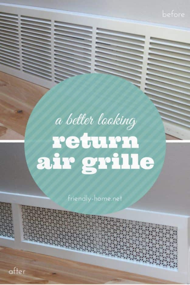 DIY Home Improvement On A Budget - Better Looking Return Air Grille - Easy and Cheap Do It Yourself Tutorials for Updating and Renovating Your House - Home Decor Tips and Tricks, Remodeling and Decorating Hacks - DIY Projects and Crafts by DIY JOY #diy