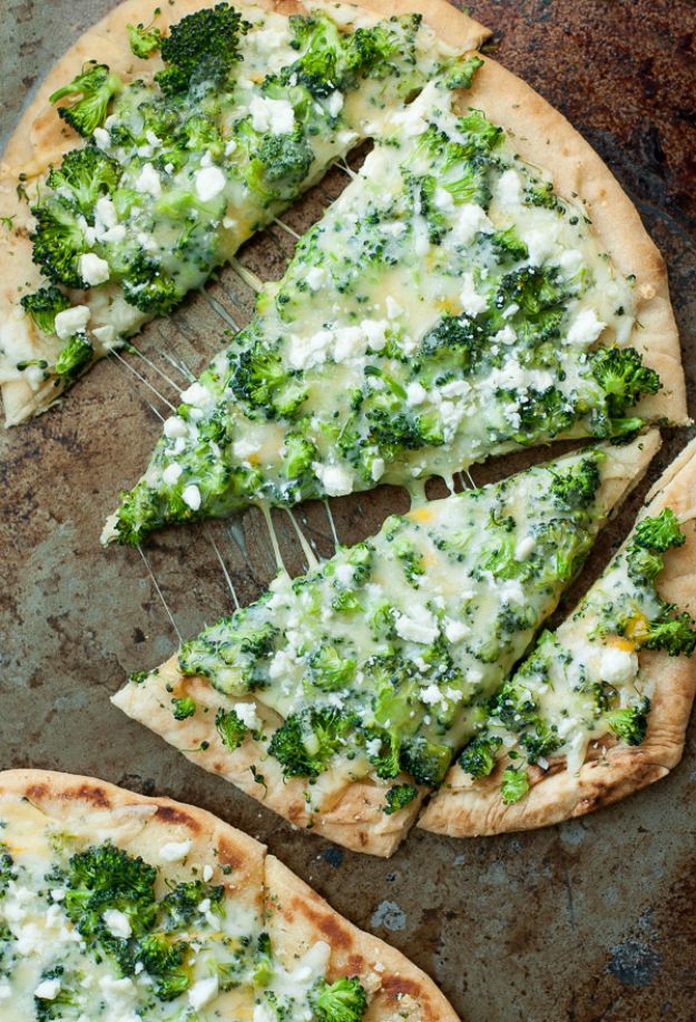 Best Pizza Recipes - Broccoli And Cheddar Four-Cheese Pizza - Homemade Pizza Recipe Ideas for Healthy, Easy Dinner, Lunch and Snacks - How To Make Pizza Dough at Home - Step by Step Tutorials for Varieties with Pepperoni, Gourmet and Unique Tips With Pillsbury Biscuits, for Kids, With Chicken and French Bread - Thin Crust and Deep Dish Pizzas #pizza #recipes