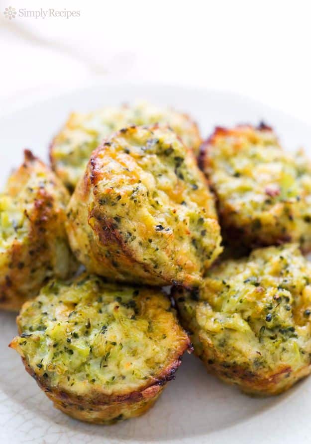 Best Broccoli Recipes - Broccoli Cheddar Bites - Recipe Ideas for Roasted, Steamed, Fresh or Frozen, Healthy, Cheesy, Soup, Salad, Casseroles and Side Dish Vegetables Made With Broccoli. Shrimp, Chicken, Pasta and Paleo Recipes. Easy Dinner, healthy vegetable recipes 
