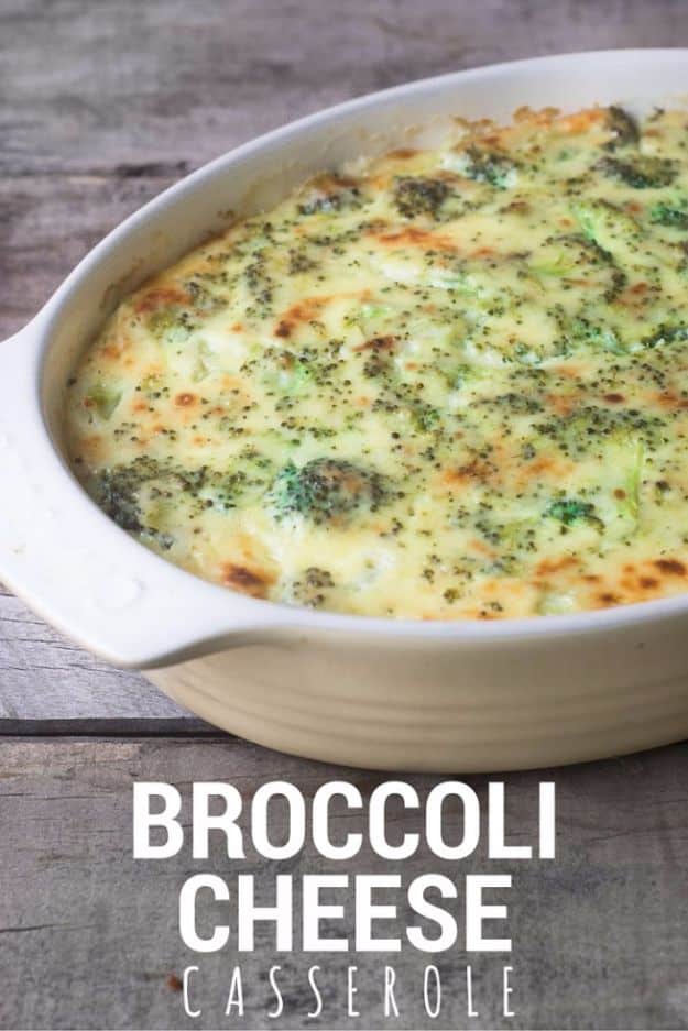 Best Broccoli Recipes - Broccoli Cheese Casserole - Recipe Ideas for Roasted, Steamed, Fresh or Frozen, Healthy, Cheesy, Soup, Salad, Casseroles and Side Dish Vegetables Made With Broccoli. Shrimp, Chicken, Pasta and Paleo Recipes. Easy Dinner, healthy vegetable recipes 
