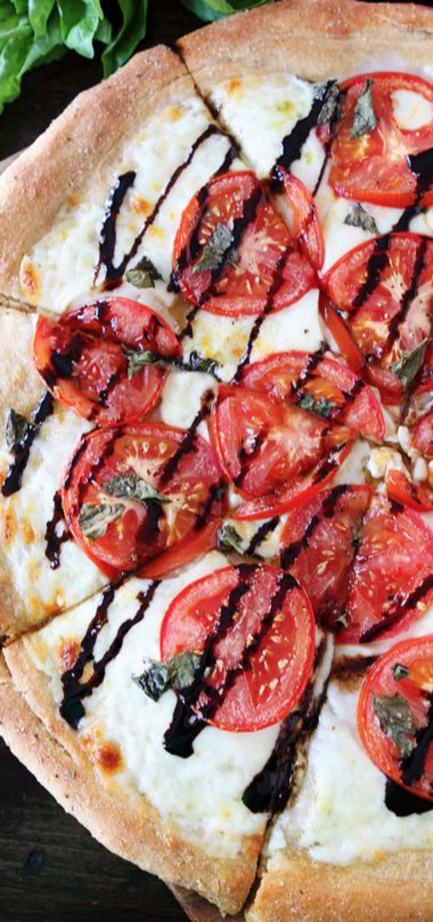 Best Pizza Recipes - Caprese Pizza - Homemade Pizza Recipe Ideas for Healthy, Easy Dinner, Lunch and Snacks - How To Make Pizza Dough at Home - Step by Step Tutorials for Varieties with Pepperoni, Gourmet and Unique Tips With Pillsbury Biscuits, for Kids, With Chicken and French Bread - Thin Crust and Deep Dish Pizzas #pizza #recipes