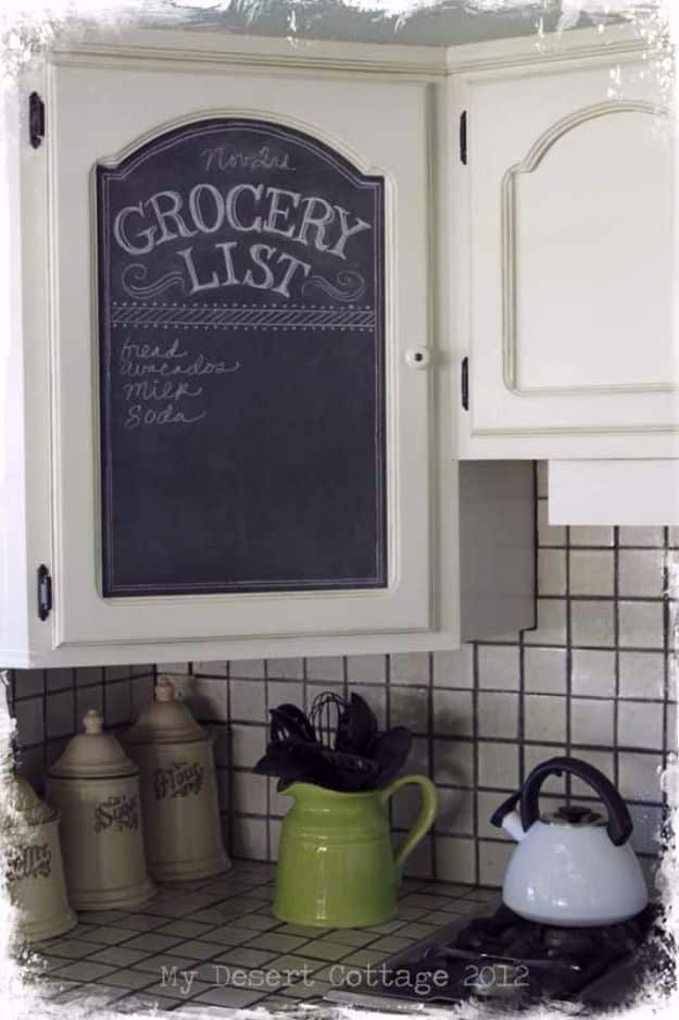 DIY Home Improvement On A Budget - Chalkboard Paint Makeover - Easy and Cheap Do It Yourself Tutorials for Updating and Renovating Your House - Home Decor Tips and Tricks, Remodeling and Decorating Hacks - DIY Projects and Crafts by DIY JOY http://diyjoy.com/diy-home-improvement-ideas-budget