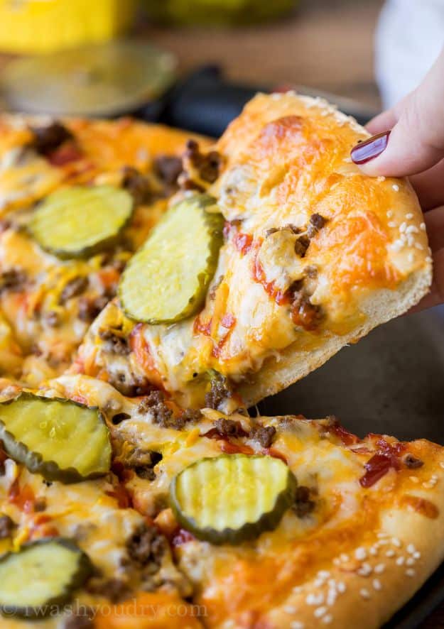 Best Pizza Recipes - Cheeseburger Pizza - Homemade Pizza Recipe Ideas for Healthy, Easy Dinner, Lunch and Snacks - How To Make Pizza Dough at Home - Step by Step Tutorials for Varieties with Pepperoni, Gourmet and Unique Tips With Pillsbury Biscuits, for Kids, With Chicken and French Bread - Thin Crust and Deep Dish Pizzas #pizza #recipes