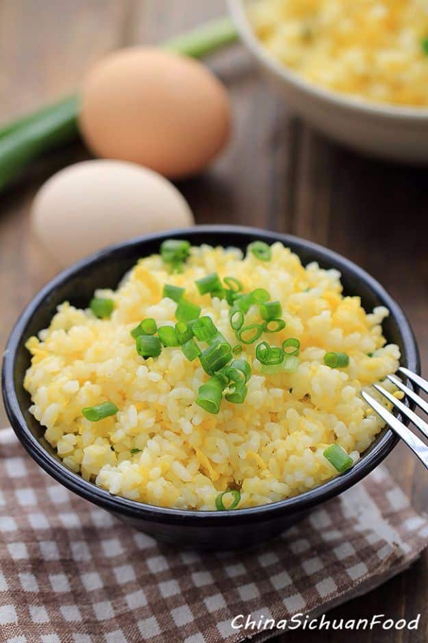 Best Rice Recipes - Chinese Egg Fried Rice - Easy Ideas for Quick Meals Made From a Bag of Rice - Healthy Recipes With Brown, White and Arborio Rice - Cheesy, Fried, Asian, Mexican Flavored Dinner Dishes and Side Dishes - DIY Projects and Crafts by DIY JOY 