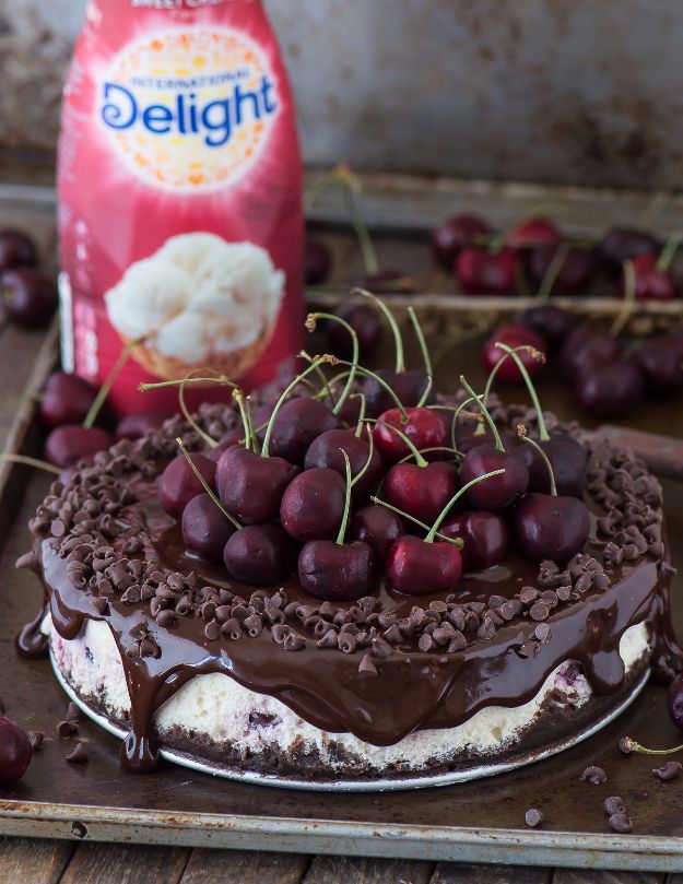 Best Cheesecake Recipes - Chocolate Cherry Cheesecake - Easy and Quick Recipe Ideas for Cheesecakes and Desserts - Chocolate, Simple Plain Classic, New York, Mini, Oreo, Lemon, Raspberry and Quick No Bake - Step by Step Instructions and Tutorials for Yummy Dessert 
