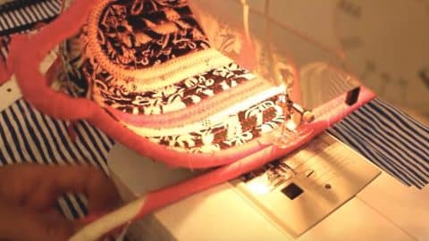 She Wraps Fabric Around Cord While Sewing It Together And What She Makes Is So Awesome (Watch!) | DIY Joy Projects and Crafts Ideas