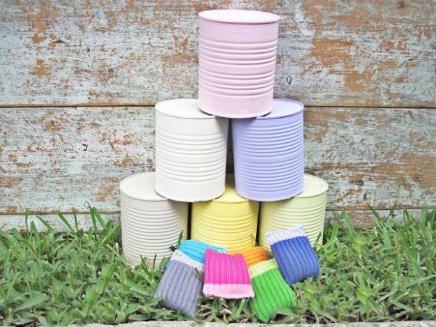 Best DIY Backyard Games - Crazy Cans - Cool DIY Yard Game Ideas for Adults, Teens and Kids - Easy Tutorials for Cornhole, Washers, Jenga, Tic Tac Toe and Horseshoes - Cool Projects for Outdoor Parties and Summer Family Fun Outside #diy #backyard #kids #games