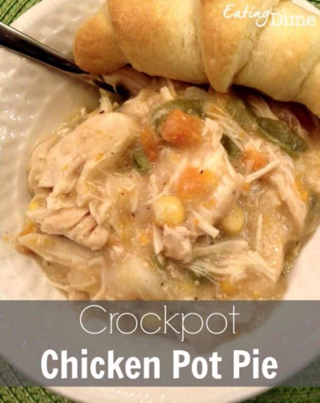 Healthy Crockpot Recipes to Make and Freeze Ahead - Crockpot Chicken Pot Pie - Easy and Quick Dinners, Soups, Sides You Make Put In The Freezer for Simple Last Minute Cooking - Low Fat Chicken, beef stew recipe