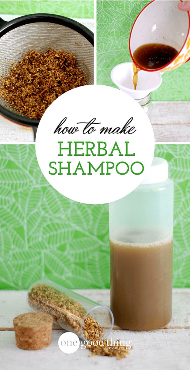 DIY Ideas with Dried Herbs - Customized Herbal Shampoo - Creative Home Decor With Easy Step by Step Tutorials for Making Herb Crafts, Projects and Recipes - Cool DIY Gift Ideas and Cheap Homemade Gifts - DIY Projects and Crafts by DIY JOY #diy #herbs #gifts