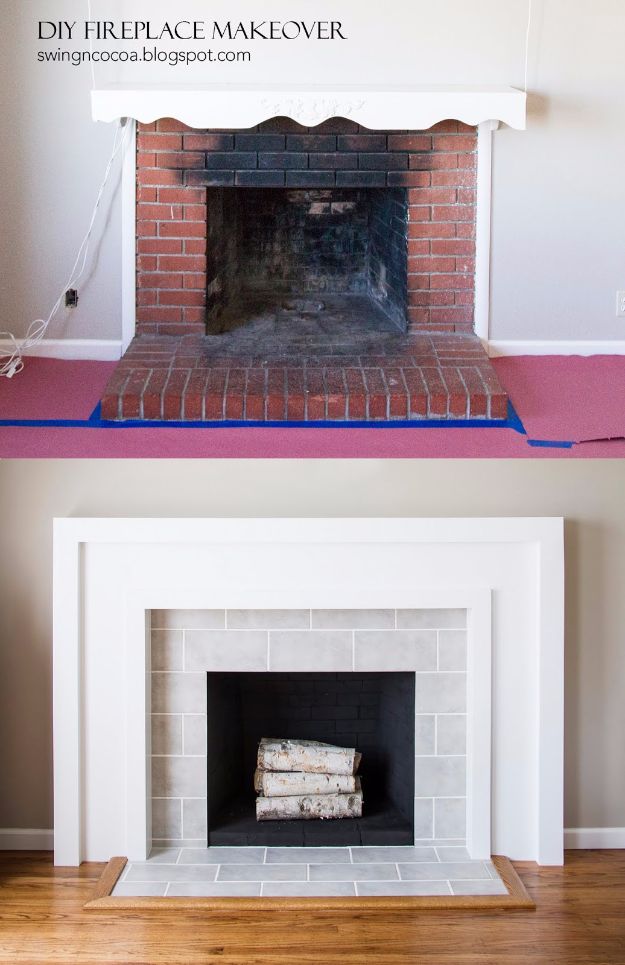 DIY Home Improvement On A Budget - DIY Fireplace Makeover - Easy and Cheap Do It Yourself Tutorials for Updating and Renovating Your House - Home Decor Tips and Tricks, Remodeling and Decorating Hacks - DIY Projects and Crafts by DIY JOY #diy