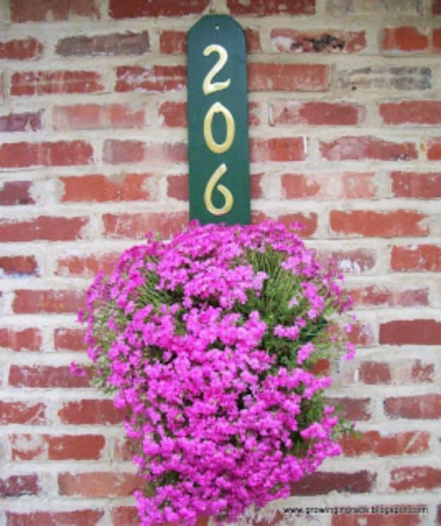 DIY House Numbers - DIY House Number Flower Hanger - DIY Numbers To Put In Front Yard and At Front Door - Architectural Numbers and Creative Do It Yourself Projects for Making House Numbers - Easy Step by Step Tutorials and Project Ideas for Home Improvement on A Budget #homeimprovement #diyhomedecor