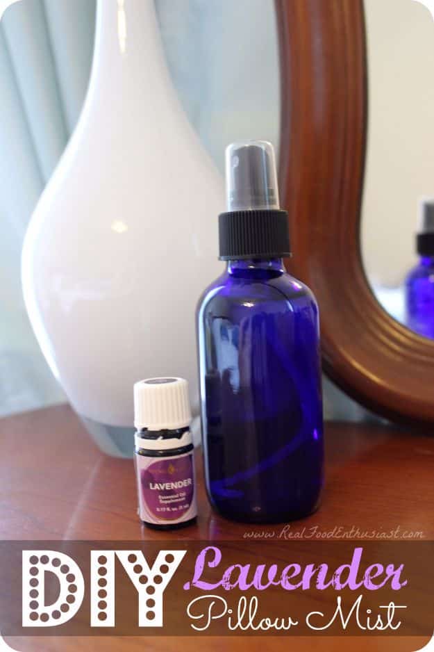 DIY Lavender Recipes and Project Ideas - DIY Lavender Pillow Mist - Food, Beauty, Baking Tutorials, Desserts and Drinks Made With Fresh and Dried Lavender - Savory Lavender Recipe Ideas, Healthy and Vegan #lavender #diy