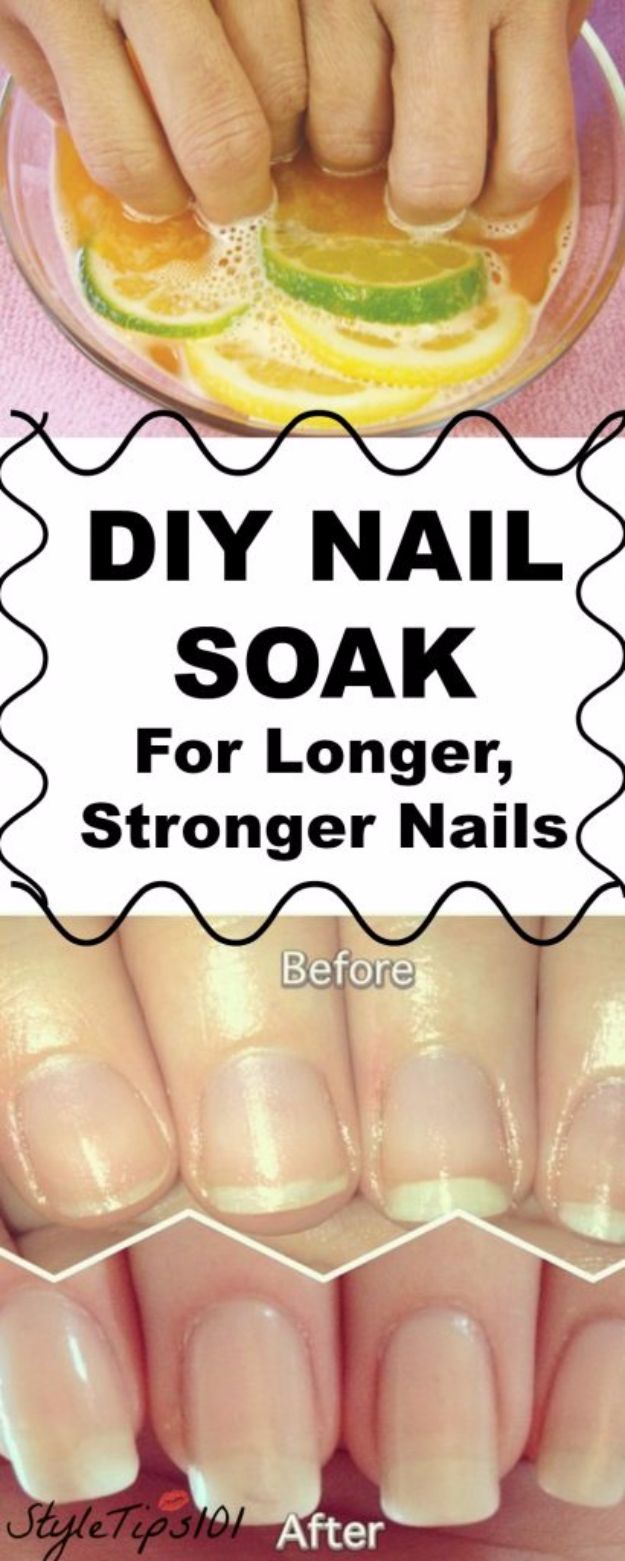 Easy Ways to Paint Nails - DIY Nail Soak For Longer Stronger Nails - Quick Tips and Tricks for Manicures at Home - Nail Designs and Art Ideas for Simple DIY Pedicures and Manicure at Home - Hacks and Tutorials with Cool Step by Step Instructions and Tutorials - DIY Projects and Crafts by DIY JOY 