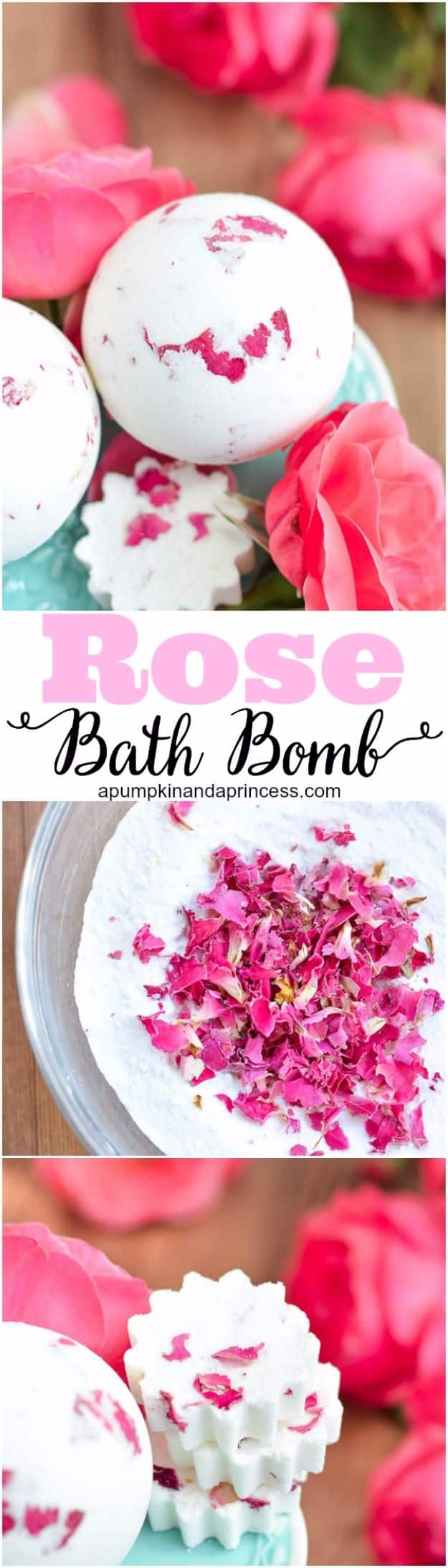 DIY Ideas With Rose Petals - DIY Rose And Milk Bath Bomb - Crafts and DIY Projects, Recipes You Can Make With Rose Petals - Creative Home Decor and Gift Ideas Make Awesome Mothers Day and Christmas Gifts - Crafts and Do It Yourself by DIY JOY #rosecrafts #diygifts