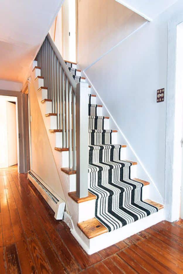 DIY Home Improvement On A Budget - DIY Stair Makeover - Easy and Cheap Do It Yourself Tutorials for Updating and Renovating Your House - Home Decor Tips and Tricks, Remodeling and Decorating Hacks - DIY Projects and Crafts by DIY JOY #diy