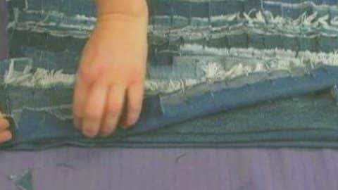 She Rips Old Jeans Into Strips And What She Does With Them Is Really Cool (Watch!) | DIY Joy Projects and Crafts Ideas