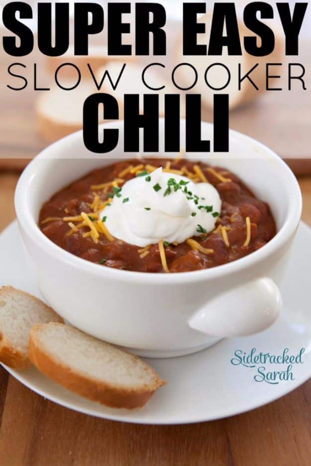 Healthy Crockpot Recipes to Make and Freeze Ahead - Easy Crockpot Chili - Easy and Quick Dinners, Soups, Sides You Make Put In The Freezer for Simple Last Minute Cooking - Low Fat Chicken, beef stew recipe