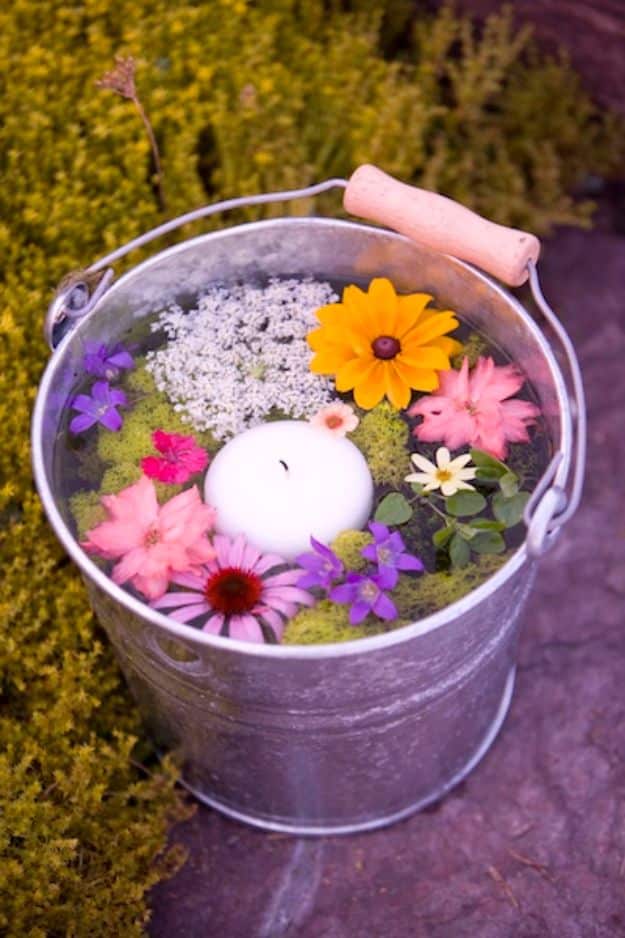 DIY Outdoors Wedding Ideas - Floating Florals - Step by Step Tutorials and Projects Ideas for Summer Brides - Lighting, Mason Jar Centerpieces, Table Decor, Party Favors, Guestbook Ideas, Signs - DIY Flowers Ideas for Outside Weddings, Summer, Fall, Spring