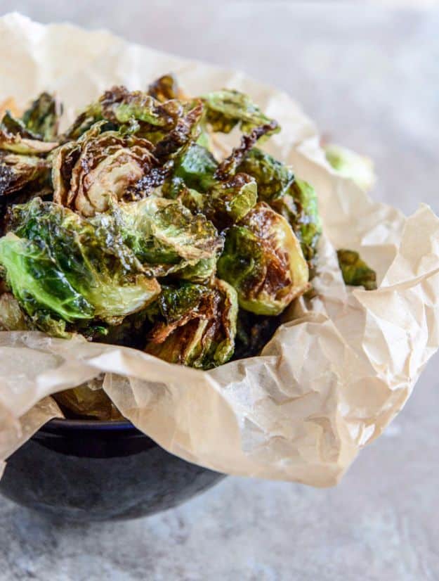 Best Brussel Sprout Recipes - Fried Brussels Sprouts With Smoky Honey Aioli - Easy and Quick Delicious Ideas for Making Brussel Sprouts With Bacon, Roasted, Creamy, Healthy, Baked, Sauteed, Crockpot, Grilled, Shredded and Salad Recipe Ideas #recipes