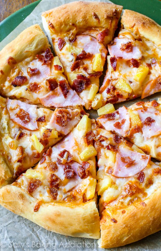 Best Pizza Recipes - Hawaiian Pizza - Homemade Pizza Recipe Ideas for Healthy, Easy Dinner, Lunch and Snacks - How To Make Pizza Dough at Home - Step by Step Tutorials for Varieties with Pepperoni, Gourmet and Unique Tips With Pillsbury Biscuits, for Kids, With Chicken and French Bread - Thin Crust and Deep Dish Pizzas #pizza #recipes