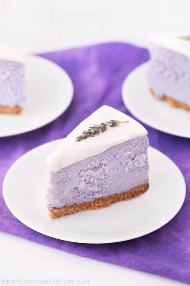Best Cheesecake Recipes - Honey Lavender Cheesecake - Easy and Quick Recipe Ideas for Cheesecakes and Desserts - Chocolate, Simple Plain Classic, New York, Mini, Oreo, Lemon, Raspberry and Quick No Bake - Step by Step Instructions and Tutorials for Yummy Dessert 