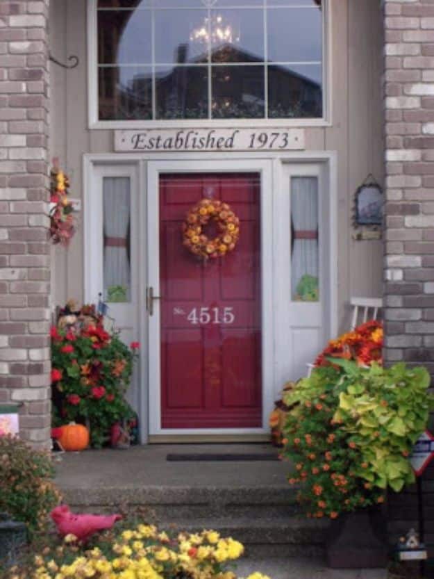 DIY House Numbers - House Number Painted On Front Door - DIY Numbers To Put In Front Yard and At Front Door - Architectural Numbers and Creative Do It Yourself Projects for Making House Numbers - Easy Step by Step Tutorials and Project Ideas for Home Improvement on A Budget #homeimprovement #diyhomedecor