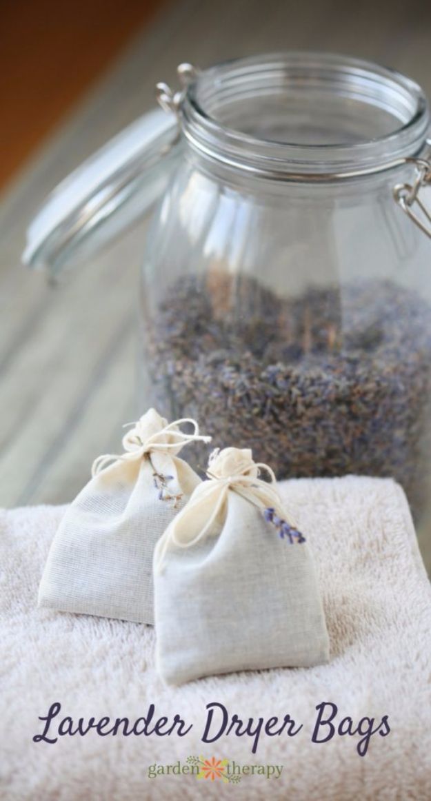 DIY Lavender Recipes and Project Ideas - Lavender Dryer Bags - Food, Beauty, Baking Tutorials, Desserts and Drinks Made With Fresh and Dried Lavender - Savory Lavender Recipe Ideas, Healthy and Vegan #lavender #diy