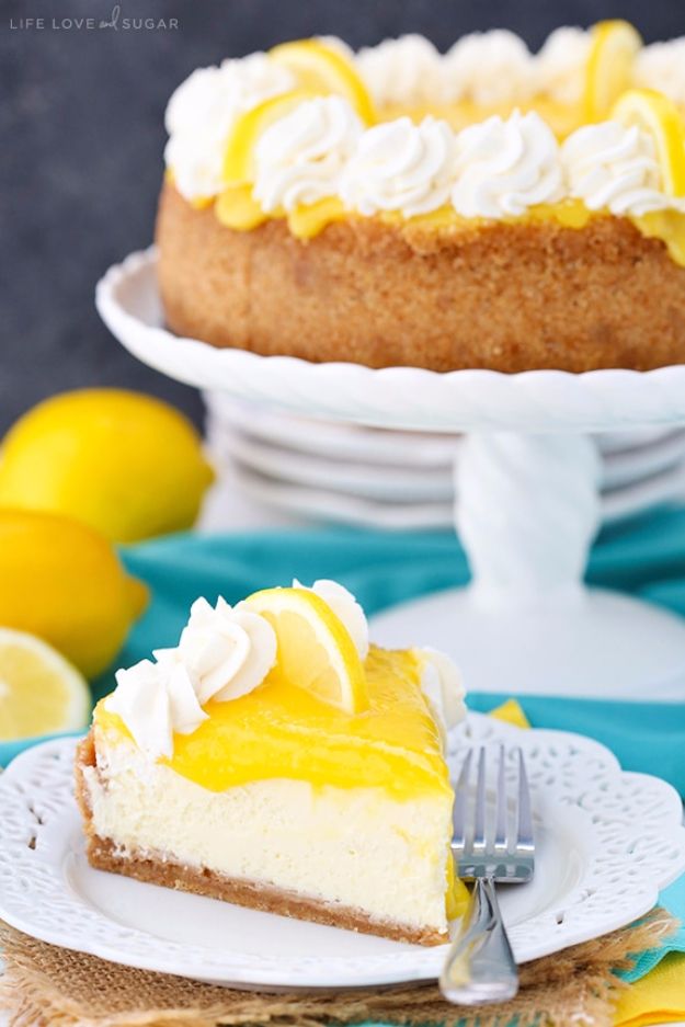 Best Cheesecake Recipes - Lemon Cheesecake - Easy and Quick Recipe Ideas for Cheesecakes and Desserts - Chocolate, Simple Plain Classic, New York, Mini, Oreo, Lemon, Raspberry and Quick No Bake - Step by Step Instructions and Tutorials for Yummy Dessert 