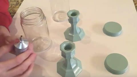 With Only a Dollar Store Candlestick, You Can Make This Awesome Craft Idea In Less Than 5 minutes (Watch!) | DIY Joy Projects and Crafts Ideas
